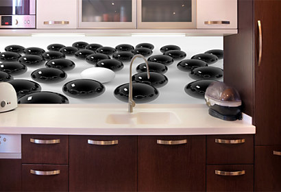 Concept Black White balls - Fototapeta 433